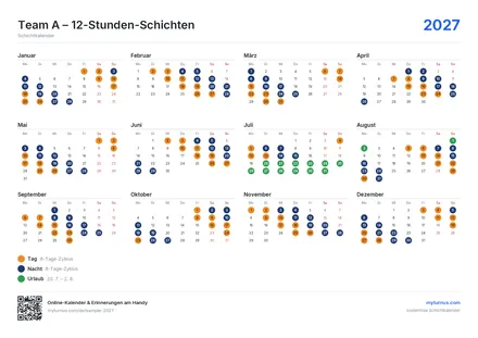 Jahresübersicht quer
