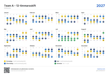 Årsöversikt – liggande format